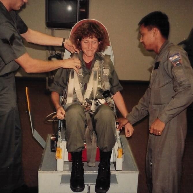 LEAVITT DURING FIELD TRAINING CAMP FOR AIR FORCE ROTC AT UT AUSTIN. PHOTO FROM LEAVITT PERSONAL COLLECTION.